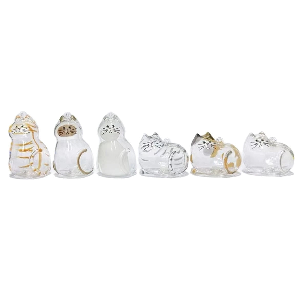 Ginger Cat Keychain Pendant Backpack Siamese Calico Hair Storage Box Hanging Pet Grooming Souvenir Travel Accessory