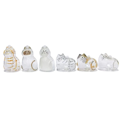 Ginger Cat Keychain Pendant Backpack Siamese Calico Hair Storage Box Hanging Pet Grooming Souvenir Travel Accessory