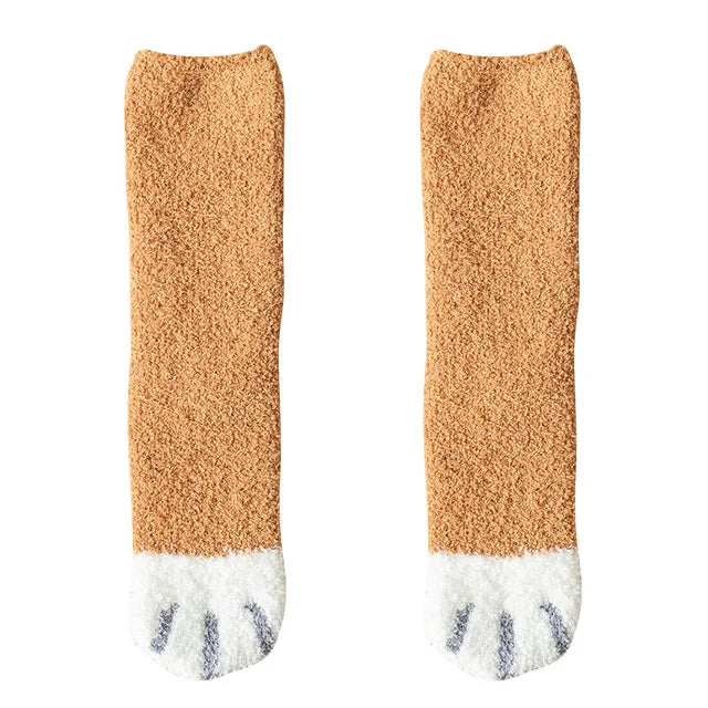 Cat Paw Fuzzy Socks